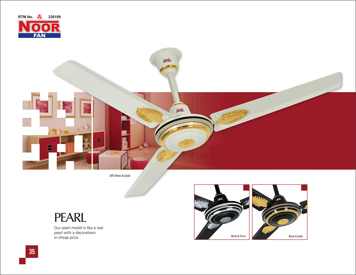 40 Pearl Copper Fan - Image 1